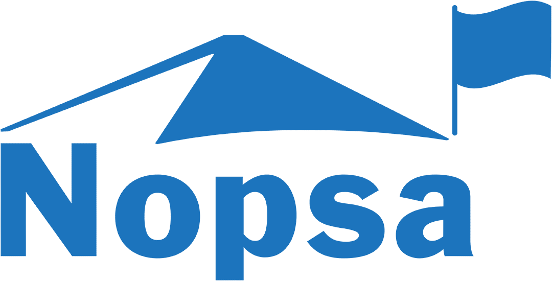 Nopsa logo sininen